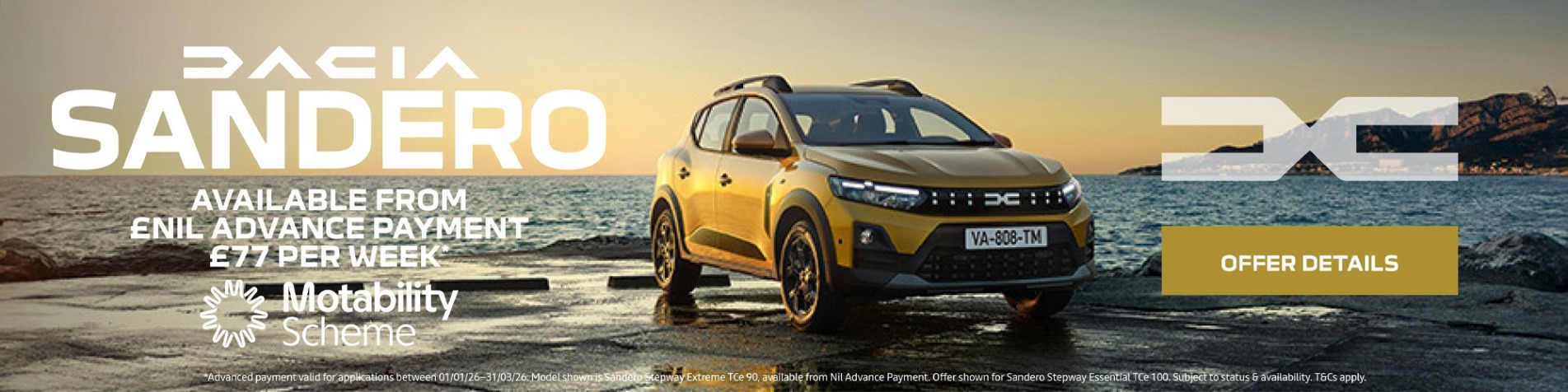 Dacia Stepway Motab Q1